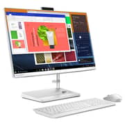 Lenovo IdeaCentre AIO 3 24ALC6 All-in-One (2024) Desktop - AMD Ryzen 5-7430U / 23.8inch FHD / 512GB SSD / 8GB RAM / Shared AMD Radeon Graphics / Windows 11 Home / English & Arabic Keyboard / White / Middle East Version - [F0G1011VAX]