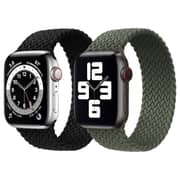 Fitit Woven Loop Medium Black and Green Bundle 2 in 1 For Apple Watch 41/38/40mm - FIT-41WSB-WVNBLK&GRN-M