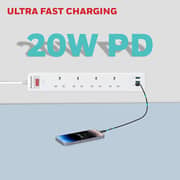 Honeywell 4 Out Surge Protector Master Switch 1.8m White