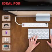 Honeywell 4 Out Surge Protector Master Switch 1.8m White