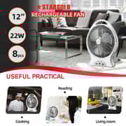 Stargold Rechargeable Fan SG-4066-WT