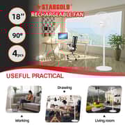 Stargold Rechargeable Fan SG-4065-WT