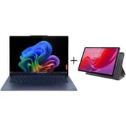 Lenovo Yoga Slim 7 14Q8X9 (2024) Copilot+ PC - Snapdragon X Elite X1E-78-100 / 14inch / 1TB SSD / 32GB RAM / Shared Graphics / Windows 11 Home / English & Arabic Keyboard / Cosmic Blue / Middle East Version - [83ED003CAX] + Lenovo Tab M11 128GB 10.9inch
