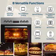 Beko 60x60cm Freestanding Combination Cooker, Gas Hob & Electric Oven, 4 Burners (1 Wok), 72L, Stainless Steel - FSM61330DXDSL