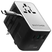 Ravpower Multi-Port Travel Charger With Built-in Type-C Cable Black