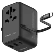 Momax USB-C Cable AC Travel Adaptor Black