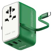 Momax USB-C Cable AC Travel Adaptor Green
