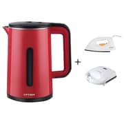 Optima Kettle CK2350 + LI1000 Dry Iron + SM850 2 Slice Sandwich Gril