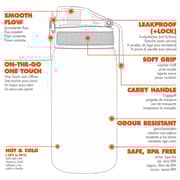 Ion8 Recyclon Dinosaur Water Bottle Yellow