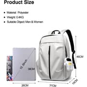 Fitit White Backpack - Sleek, Spacious & Durable Travel Bag for Everyday Use
