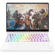 HP Omen (2024) AI PC - 1st Series / Intel Core Ultra 9-185H / 14inch 2.8K / 1TB SSD / 32GB RAM / 8GB NVIDIA GeForce RTX 4070 Graphics / Windows 11 Home / English & Arabic Keyboard / Ceramic White Aluminium / Middle East Version - [14-FB0009NE]