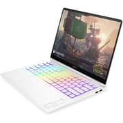 HP Omen (2024) AI PC - 1st Series / Intel Core Ultra 9-185H / 14inch 2.8K / 1TB SSD / 32GB RAM / 8GB NVIDIA GeForce RTX 4070 Graphics / Windows 11 Home / English & Arabic Keyboard / Ceramic White Aluminium / Middle East Version - [14-FB0009NE]