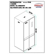 Generaltec French Door Refrigerator 431 Litres GR825KFD