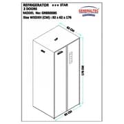Generaltec Side By Side Refrigerator 490 Litres GR850SBS