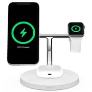 Belkin BoostCharge Pro 3-in-1 MagSafe Wireless Charger White