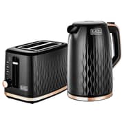 Black and Decker Electric Kettle With Bread Toaster Breakfast Set MBF90-B5
