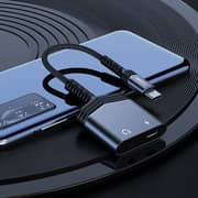 Recci 2-in-1 Type-C to 3.5mm Audio & 60W PD Charging Adapter – Grey – RDS-A19
