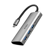 WiWU Alpha 532ST 5 in 1 Type-C Hub, Grey