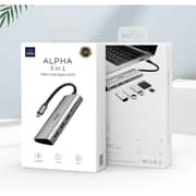 WiWU Alpha 532ST 5 in 1 Type-C Hub, Grey
