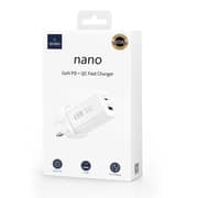 شاحن  وي-وو نانوWi-U012 ، بقوة 65 وات، منفذ USB فئة A ومنفذ فئة C، ابيض 