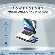 Powerology Multi-Functional Pro Hub Laptop Stand Black