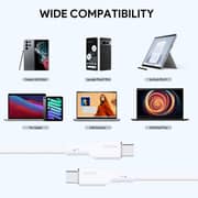Aukey Braided USB-C To USB-C Cable 1m White