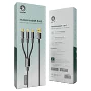 Green Lion 3-in-1 USB-A To USB-C + Lightning + Micro Cable 1m Black