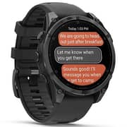 Garmin Fenix 8 AMOLED 47mm Smartwatch Slate Gray With Black Silicone Band 010-02904-00