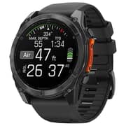 Garmin Fenix 8 AMOLED 51mm Smartwatch Slate Gray With Black Silicone Band 010-02905-00