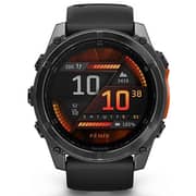 Garmin Fenix 8 AMOLED 51mm Smartwatch Slate Gray With Black Silicone Band 010-02905-00