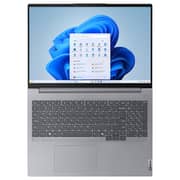Lenovo ThinkBook 16 G7 IML (2024) AI PC - 1st Series / Intel Core Ultra 7-155H / 16inch WUXGA / 512GB SSD / 16GB RAM / Shared Intel Arc Graphics / Windows 11 Pro / English & Arabic Keyboard / Arctic Grey / Middle East Version - [21MS00AGAX]
