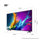 LG 75 inch 4K Smart TV QNED AI QNED80 with AI Magic Remote, HDR10, webOS24 75 Year (2024) - 75QNED80T6B