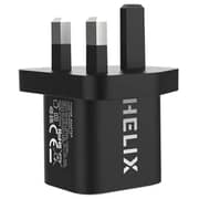 Helix Duo Port Wall Charger Black