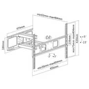 Newstar Classic Full Motion TV Wall Mount Black