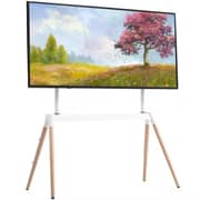 BEETEC Four-Legged Metal Easel TV Floor Stand 32-75 Inch TVs, VESA 600x400mm, White TF-FS102W