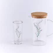 Dune Pitcher Cork & Juice Glasses 6pc Set