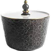 Crown Poreclain Black Small Vase