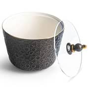 Crown Poreclain Black Small Vase