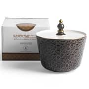 Crown Poreclain Black Small Vase