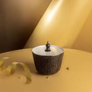 Crown Poreclain Black Small Vase