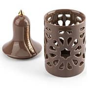 Nour Brown Medium Electronic Candle Holder