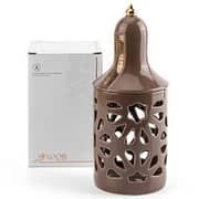 Nour Brown Medium Electronic Candle Holder