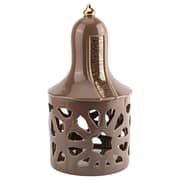 Nour Brown Large Electronic Candle Holder