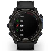 Garmin 010-02752-11 Descent MK3i Smartwatch Carbon Grey DLC Titanium With Black Silicone Band