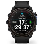 Garmin 010-02752-11 Descent MK3i Smartwatch Carbon Grey DLC Titanium With Black Silicone Band