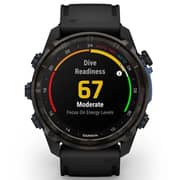 Garmin 010-02752-11 Descent MK3i Smartwatch Carbon Grey DLC Titanium With Black Silicone Band