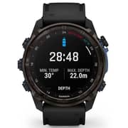 Garmin 010-02752-11 Descent MK3i Smartwatch Carbon Grey DLC Titanium With Black Silicone Band
