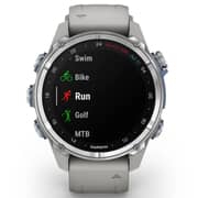 Garmin 010-02753-04 Descent MK3 Smartwatch Stainless Steel With Fog Grey Silicone Band