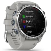 Garmin 010-02753-04 Descent MK3 Smartwatch Stainless Steel With Fog Grey Silicone Band