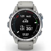 Garmin 010-02753-04 Descent MK3 Smartwatch Stainless Steel With Fog Grey Silicone Band